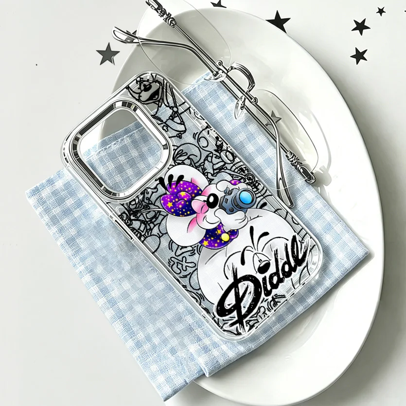 Фото Прозрачный мягкий чехол для телефона Samsung Galaxy S25 S24 S23 S22 S21 S20 Note20 FE Ultra Edge Plus 4G 5G с мультяшным дизайном D-diddls №5