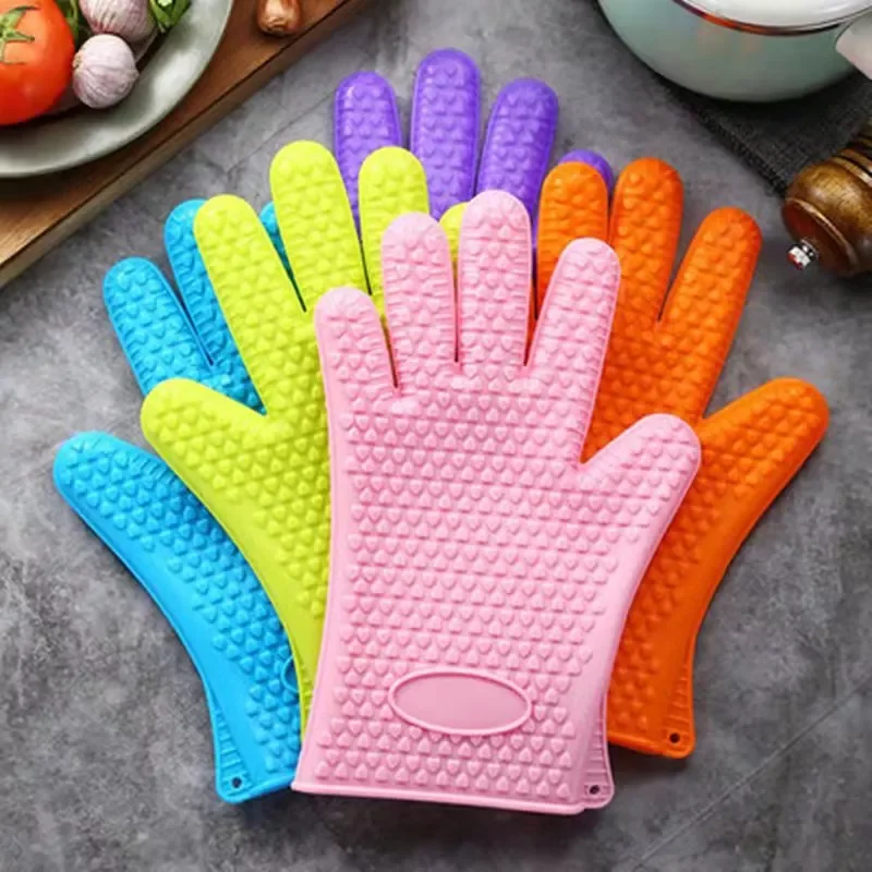 

2023NEW Double Layer Oven Gloves Heat Resistant Baking Gloves with Silicone and Cotton Kitchen Gloves Flexible Oven Mitts Microw