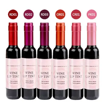 1 PCS Lipstick Lovely Tint Wine Bottle Shape Lip Gloss Matte Lip Stick Waterproof Long Lasting Red Sexy Lip Cosmetics 2