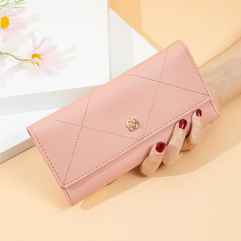 Long Leather Women Business Card Holder Case Zipper Hasp Cellphone Money Clutch Bag Bank Wallets