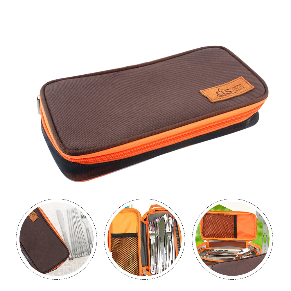 

1 pcs Outdoor Fork Spoon Pouch Picnic Dinnerware Carry Bag Camping Tableware Storage Bag Picnic Fork Spoon Camping equipment