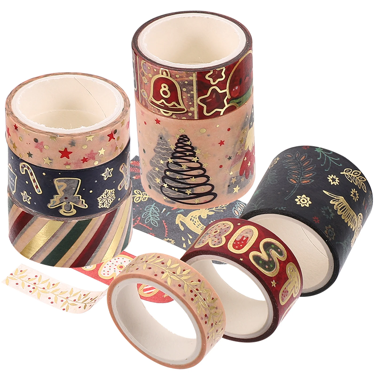 

8 Rolls Scrapbooking Decorative Washi Tape Album DIY Sticker Japanese Paper Notebook Adhesive Gift Wrapping Hand Account