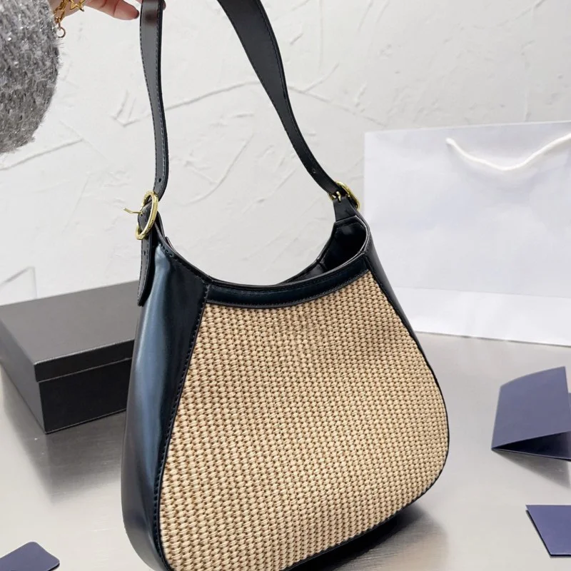 Woven Bag Woman Shoulder Bags Luxury Designer Beach Bag Large Capacity Underarm bag Leather Stitching Handbag Bags For Woman