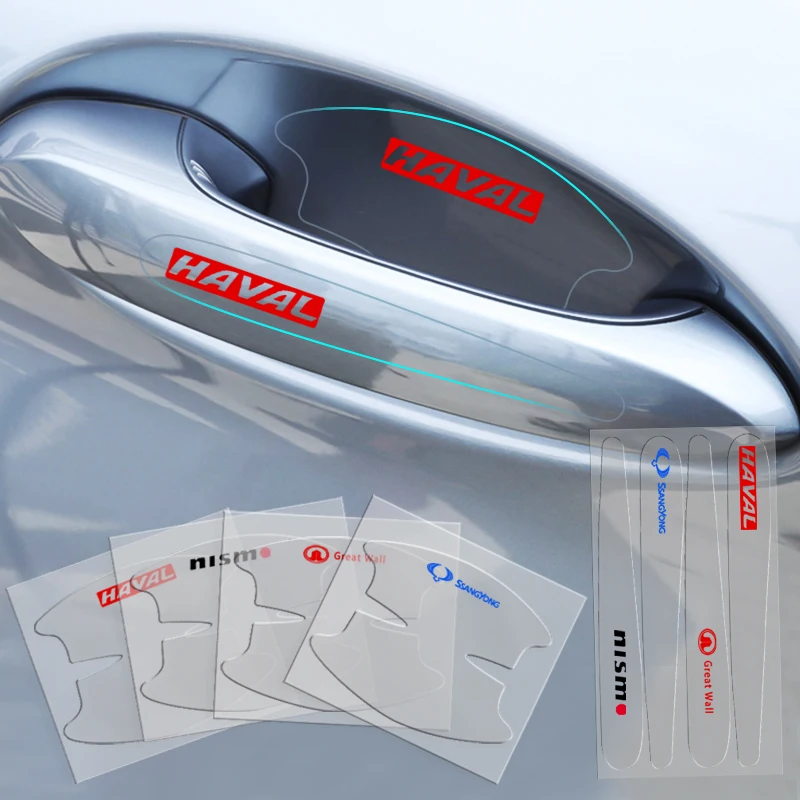 8 шт. прозрачные наклейки на дверные ручки автомобиля Citroen C1 C2 C3 C4 C5 C6 C8 C4L DS3 DS4 DS5 LS -