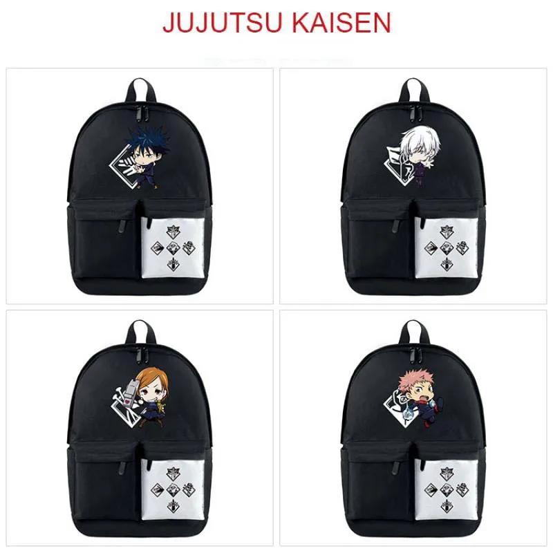 

Anime Cartoon Jujutsu Kaisen Fushiguro Megumi Itadori Yuji Satoru Gojo Backpack School Bagr Travel Bag Computer Bag Shoulder Bag