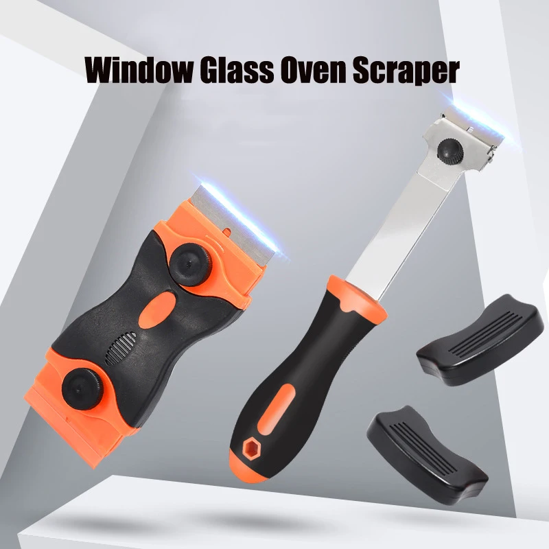 

Double-Sided Scraper With Plastic Handle Blade Combination Portable And Replaceable Multifunctional Double-Sided Scraper