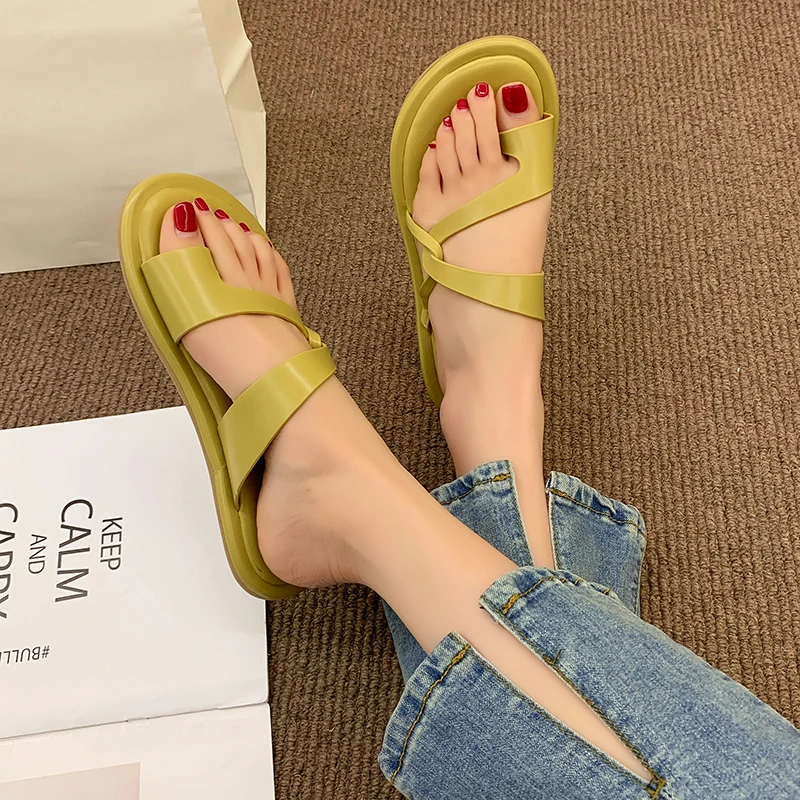

2022 New Women's High Heels Sandals Open Toe Summer Solid Soft Comfortable Casual Comfortable Solid Color Women's Sandals