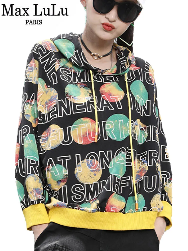 

Женская Осенняя толстовка с капюшоном, с принтом