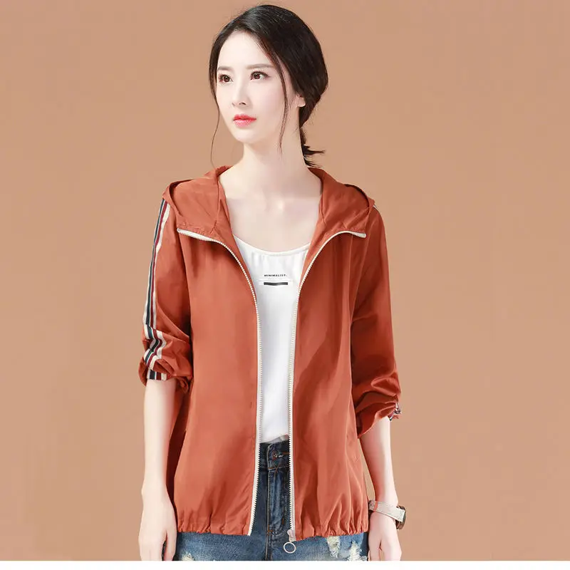 2022 spring new casual jacket women's spring and autumn hooded baseball uniform Korean loose student jacket top women's tide