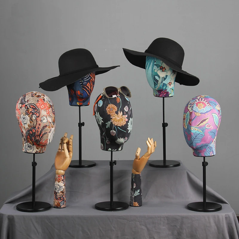 Hot Sale! Fabric Cover Mannequin Head For Wigs and Hat Display