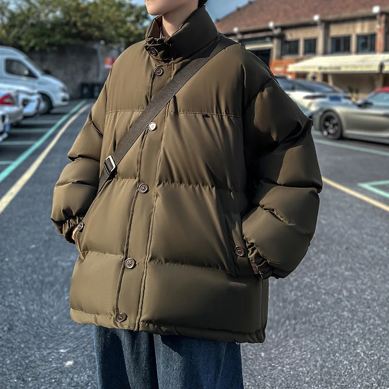 Winter Jacket Men Warm Fashion 3-color Thickened Jacket Men Streetwear Korean Loose Thick Short Coat Mens Parker Clothes M-3XL