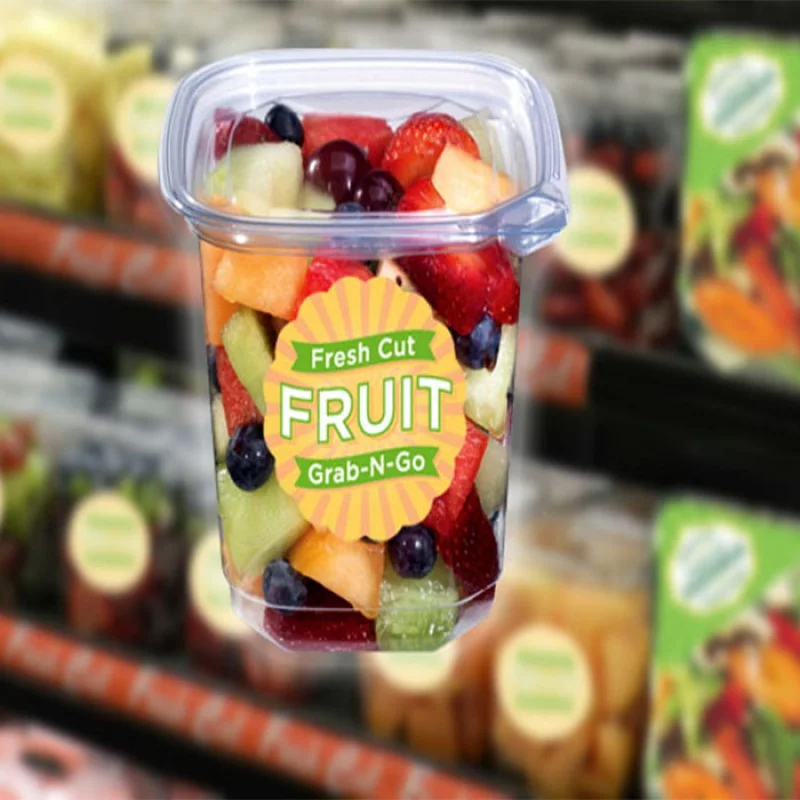 

Food grade custom waterproof food storage box packaging labels self adhesive printing sticker for plastic food cup and container