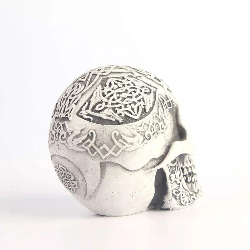 Vilead Резная Голова человека Череп статуя из смолы ремесла реквизит фильма