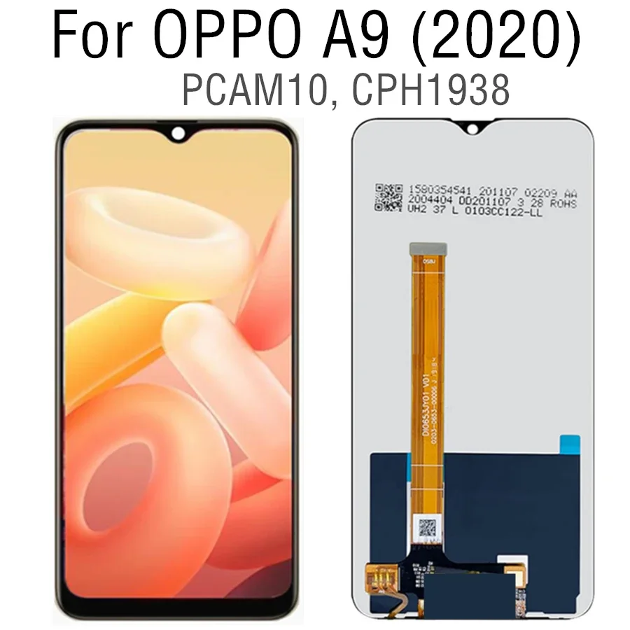 Для OPPO A9 2019 ЖК-дисплей преобразователь сенсорного экрана в сборе запасные части