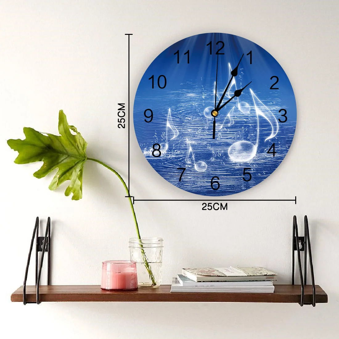 Настенные часы с музыкой синее море для детской комнаты Современный домашний