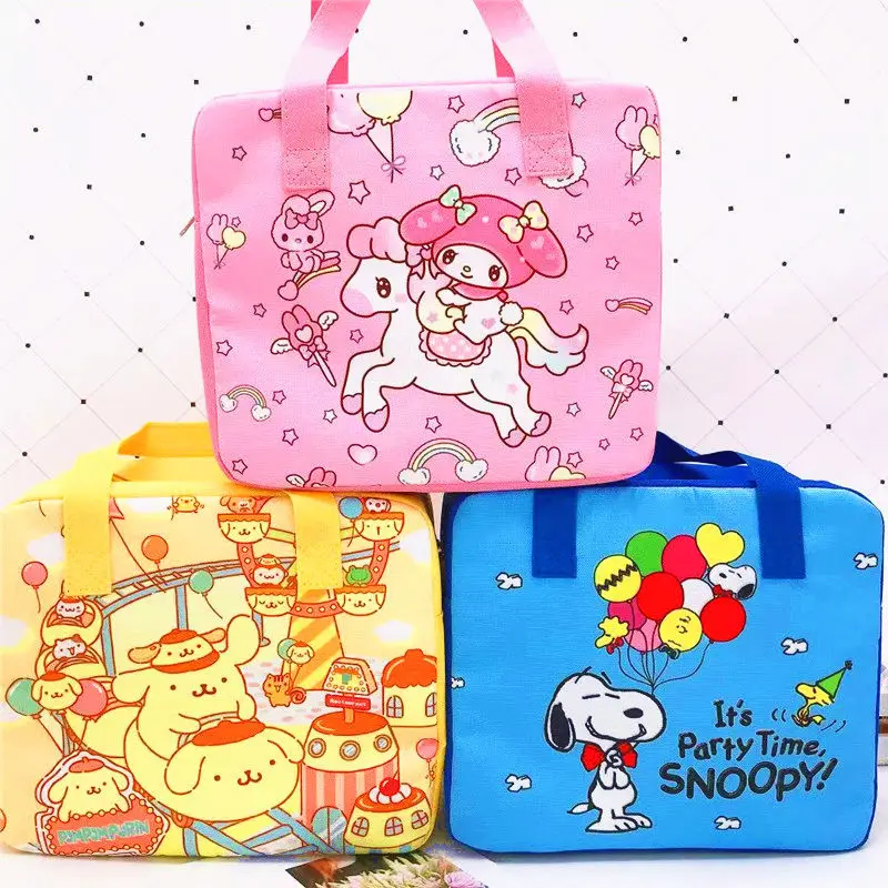 

Sanrio Kawaii Insulated Lunch Box Bag Bento Bag Cute Girly Heart Cartoon Collection Pochacco Children's Primary School Lunch Bag