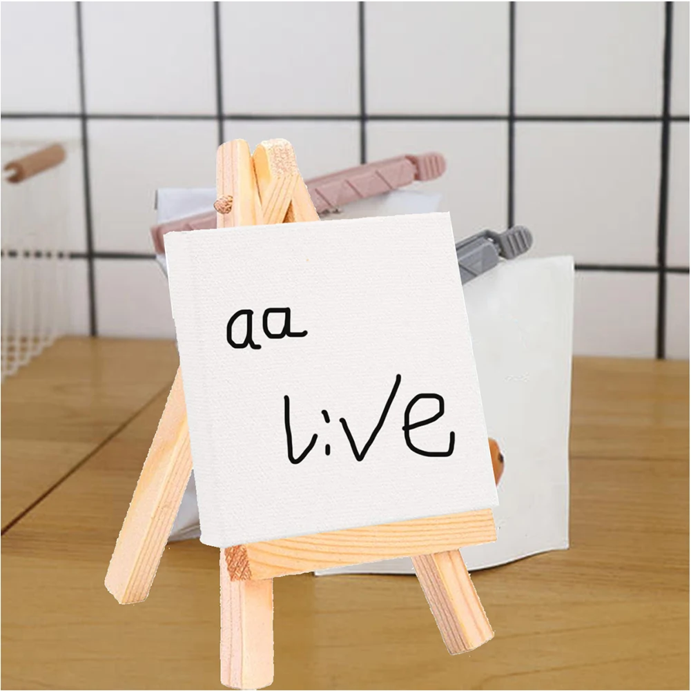 

10 Pack Kids Mini Art Adults Professional Painting Wooden Pre Stretched Easel Canvas Set For Oil Acrylic Portable Table Top