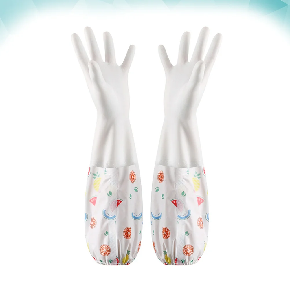 

2 пары практичных водонепроницаемых латексных принадлежностей для мытья посуды