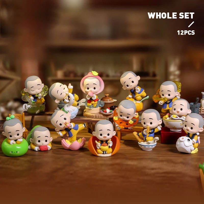 POP MART The Little Monk Yichan серия с китайскими деликатами коллекционные милые фигурки