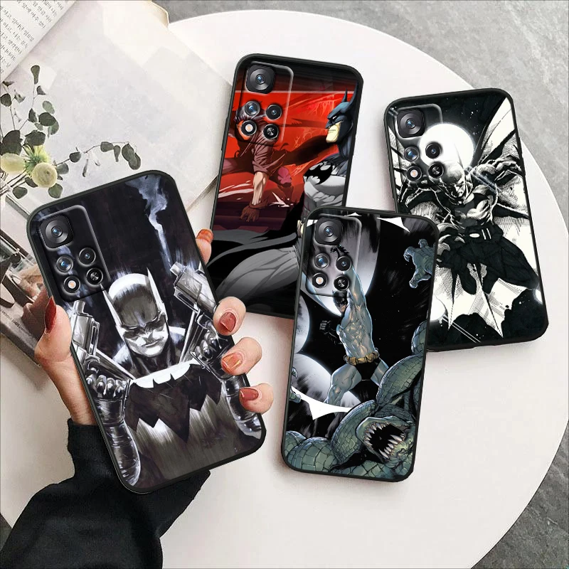 

Batman Cool Superhero For Xiaomi Redmi Note12 Pro Plus 11 11T 10 9 8 Pro 5G 4G Silicone Soft Shockproof Black Phone Case