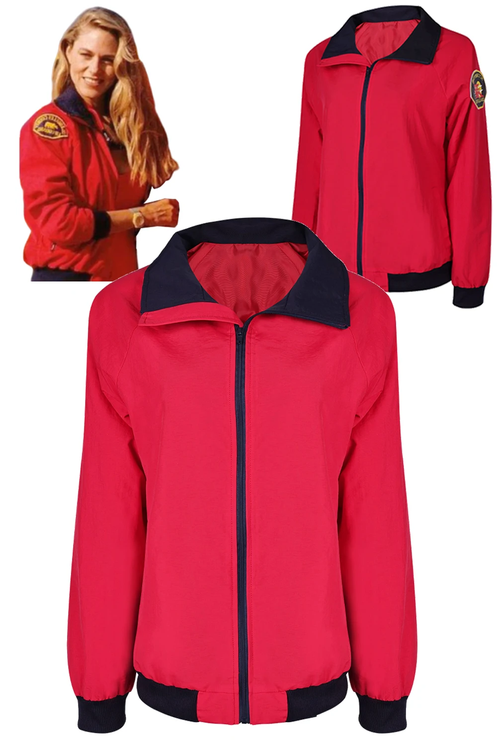 Mitch Buchannon Косплей CJ Parker красная куртка пальто 1989 TV Baywatch костюм женщины Маскировка