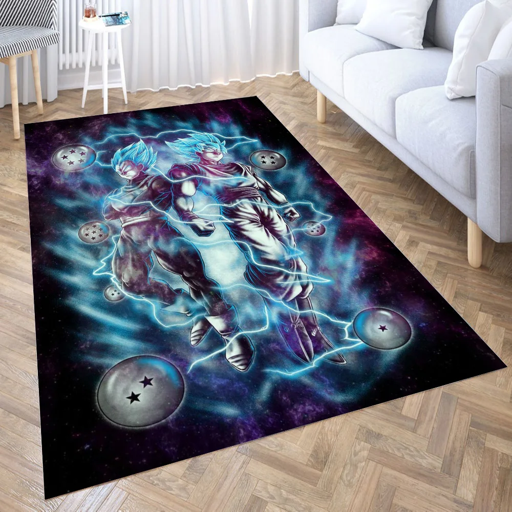 

Goku X Vegeta SSJ Blue 3D Carpet Living Room Kitchen Entrance Door Mat Anti-slip Floor Rug Bathroom Area Hallway Mats