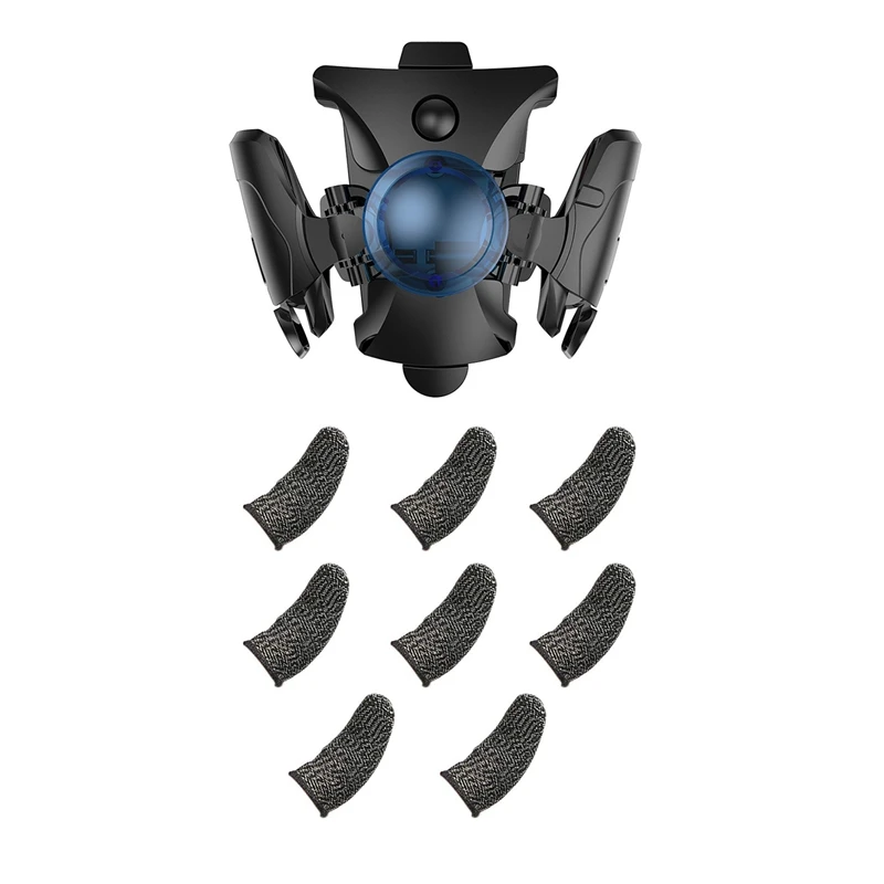 

1X Transformers Fast Trigger Shooter Controller For PUBG & 8X Finger Sleeves For Gaming Mobile Game Contact Screen
