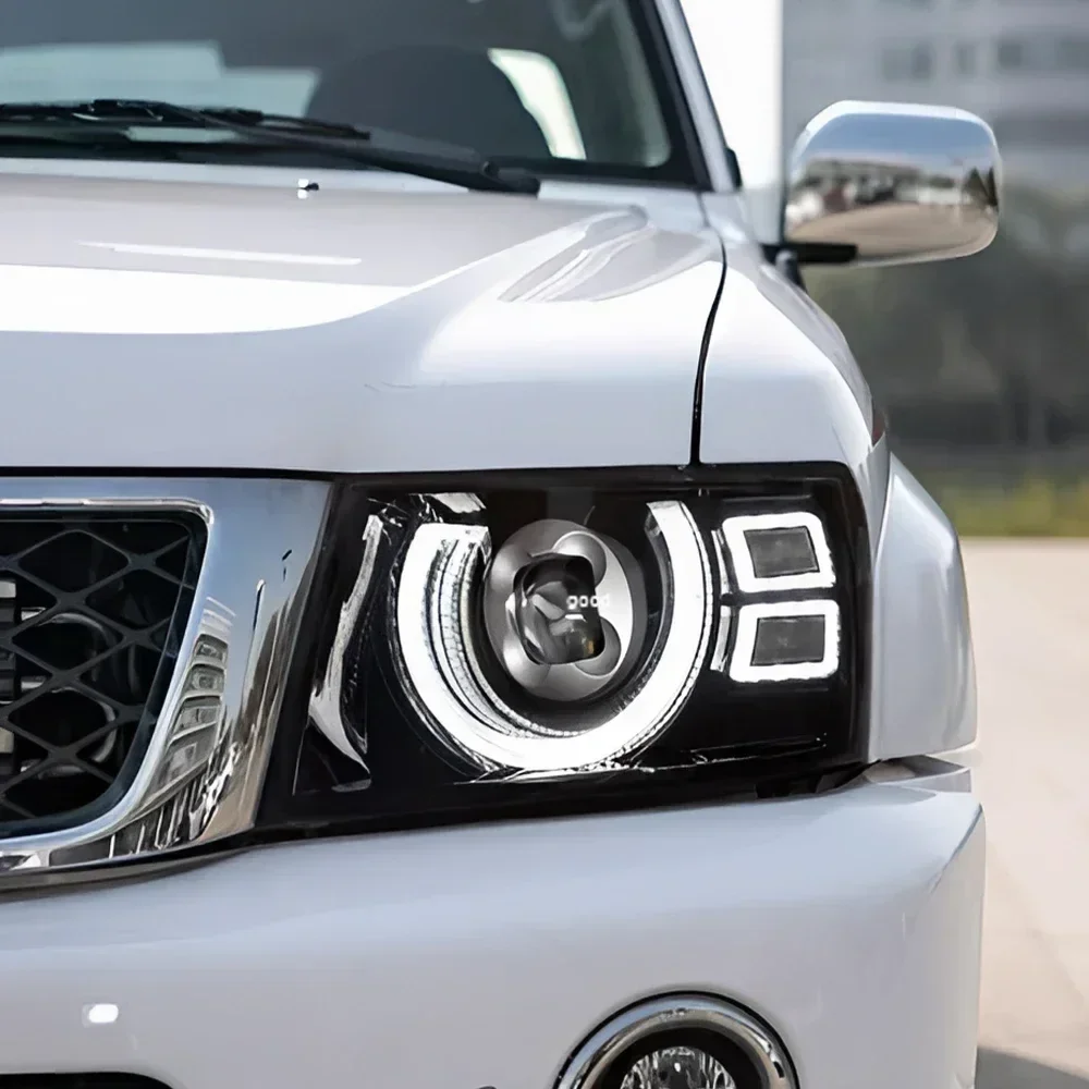Для Nissan Patrol Y61 2005-2013 автомобильные передние фонари в сборе обновленная высокая