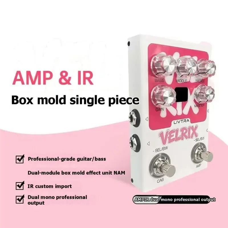 Фото Педаль эффектов Dropship-For LIVTRA VELRIX Amp IR, гитарная педаль с 9 предусилителями + 9 имитаций кабинетов, NAM/IR-лодер, лупер для живых выступлений и студийной работы №3