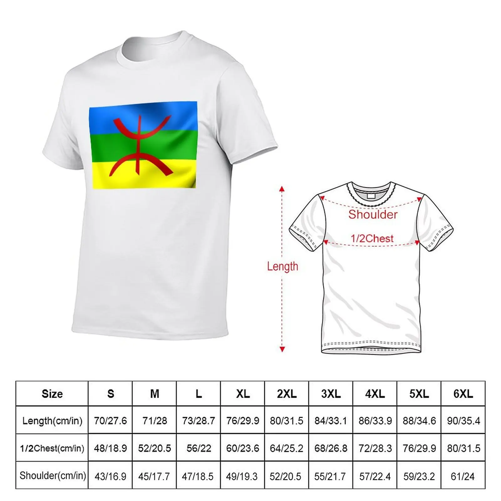 Футболка с международным флагом Amazigh, мужские футболки, хлопковая футболка для мужчин, футболка (art.: 3920d824b2ee2) - 3920d824b2ee2