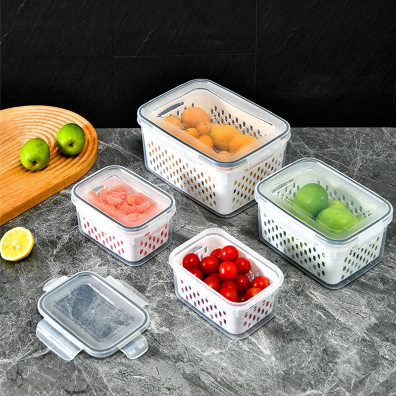 Large Capacity Refrigerator Storage Box Vegetable Fruit Boxe