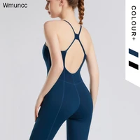 wmuncc 2022 new ballet body shaping jumpsuit sports female air sling dance yoga suit one piece set strap slim fit
