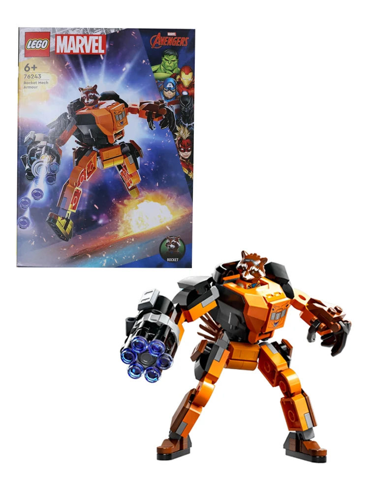 Конструктор LEGO 76243: Супергерой ракета енот мощный механический тяжелый пистолет