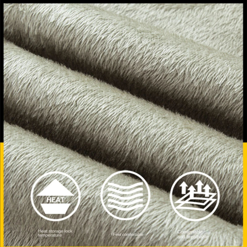 Мужские теплые прямые джинсы Fleece