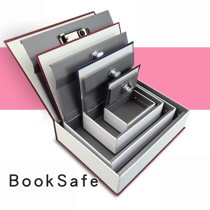 Booksafe[265x200x65 мм] креативный сейф, металлический ящик для хранения, кодовый ящик с замком, копилка, маленькие домашние украшения, подарок
