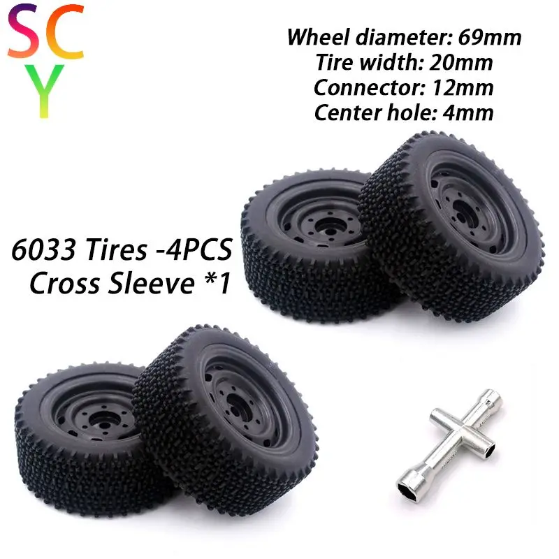 SCY 16101PRO 1/16 RC автомобильные оригинальные запасные части 6033 шины 4 шт. подходит для