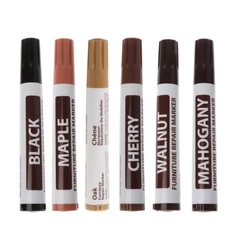 

Furniture Repair Wood Cabinet Floor Touch Up Markers Scratch Filler Remover 6 Colors