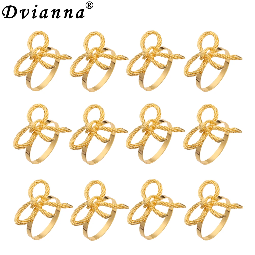 

Dvianna 12Pcs Halloween Napkin Rings Bow Metal Rings Holders for Home Birthday Party Halloween Bar Dinner Table Decor HWM11