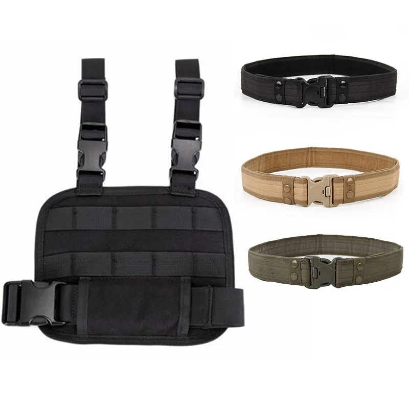 

Tactical Drop Leg Molle Gun Holster Platform Thigh Rig Panel for Universal Pistol Case EDC Pouch Mag Bag Adjustable Belt Strap