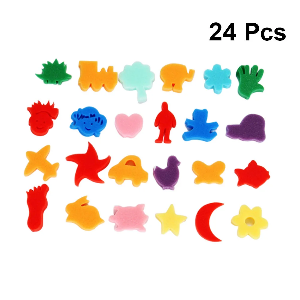 

Sponge Painting Brush Set Kids Learning Toddlers Craft Animal Colorful Sponges Early Kid Brushes Stamps Drawing Children Tool