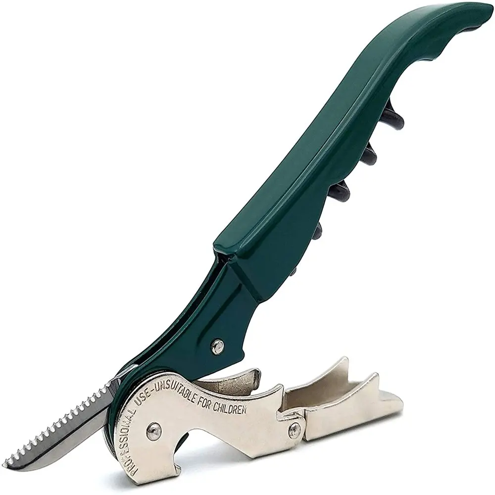 

Genuine Classic 500 Corkscrew Wine Key Bottle Opener (Verde Oscuro - Dark Green)