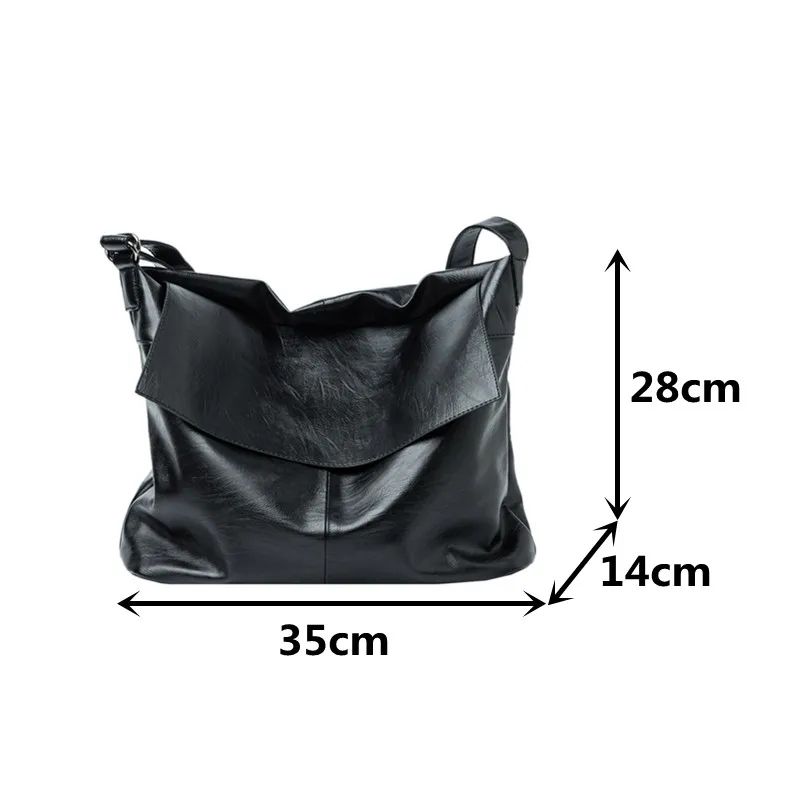 Green Large Shoulder Bags for Women Big Size Messenger Bag Luxury Soft Leather Crossbody Bag Ladys All Match Design Handbags Sac images - 6