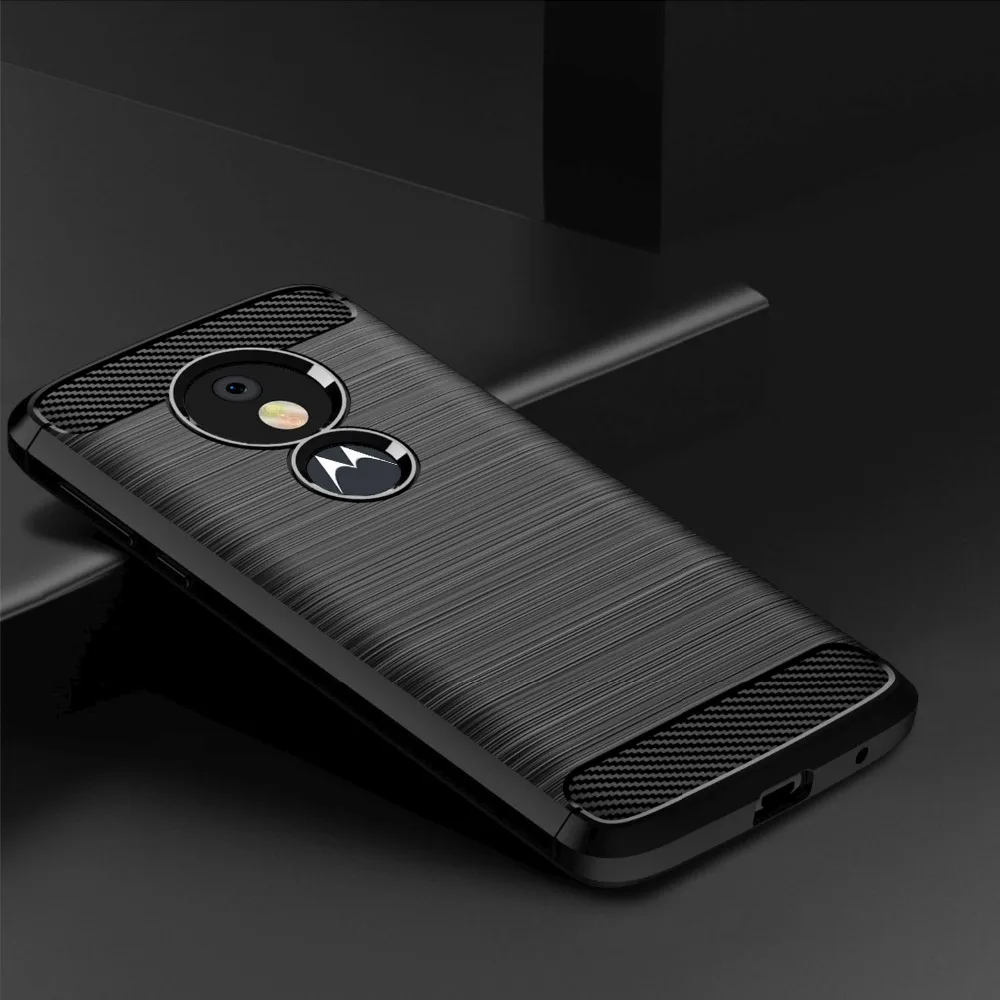 

Brushed Case For Motorola MOTO One Vision Action Zoom G8 Power Lite Hyper Macro Power Fusion Plus G Fast Cover Carbon Case