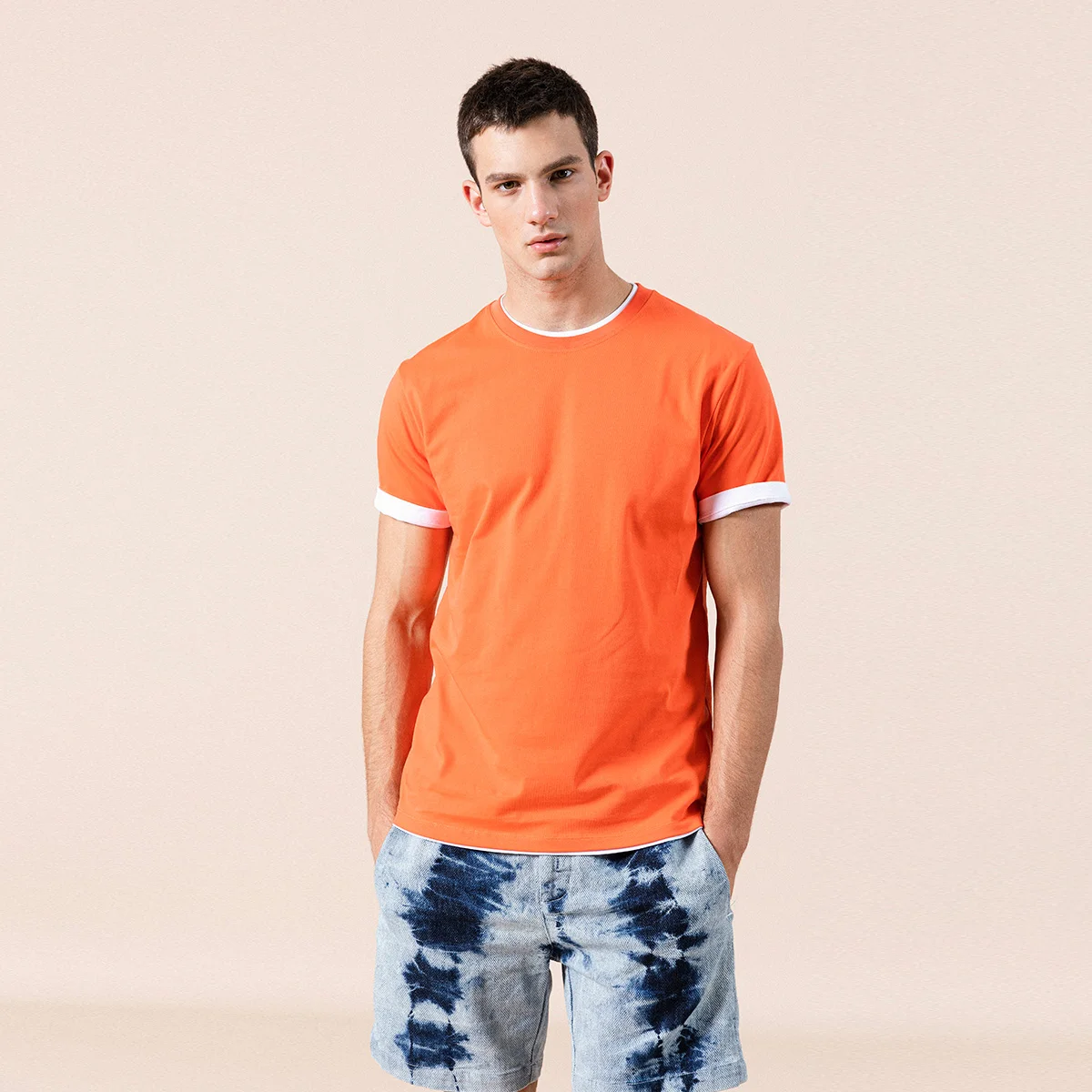 SIMWOOD 2022 Summer New 100% Cotton White Solid T Shirt Men Causal O-neck Basic T-shirt Male High Quality Classical Tops 190449