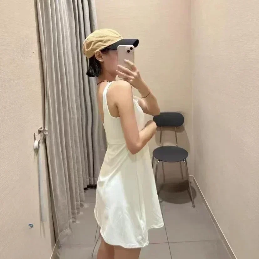 Лимонная женская юбка для йоги теннис тренажерный зал фитнес эластичная