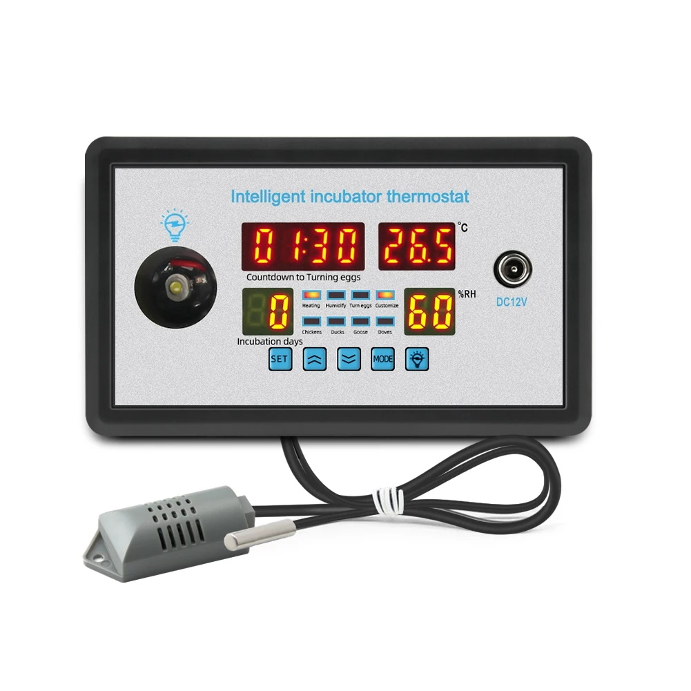 

Умный термостат, цифровой инкубатор с контролем температуры и влажности, автоматический поворот яиц 360, 12 В