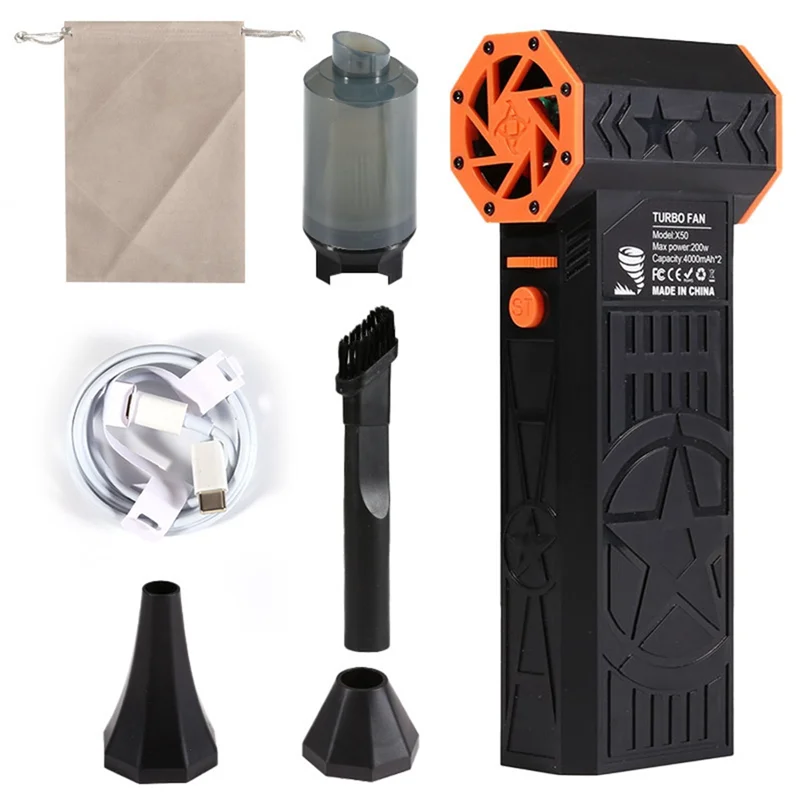 Фото A98I-Mini Turbo Jet Fan 130000 Высокомощный воздуходувка RPM Violent Turbo Fan Воздуходувка для пыли с вакуумными комплектами №4
