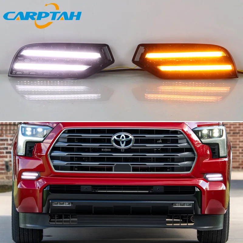 

2 шт., водонепроницаемый желтый индикатор поворота для Toyota Sequoia 2022 2023