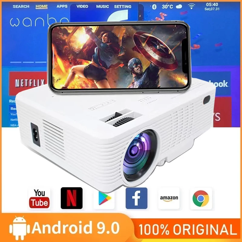 

Full HD 4K Projector Support 1920*1080P LED Portable Projector 1080P WiFi Android Smart Mini 3D Beamer For Home Business Meeting