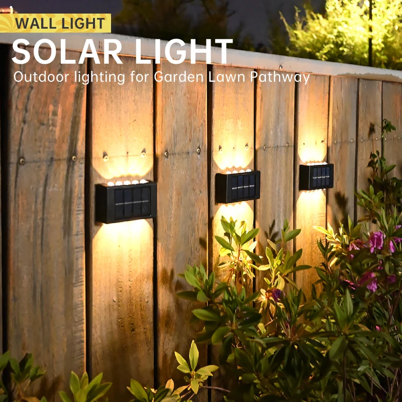 

8/10/12/16LED Solar Light Waterproof Led Light Outdoor Sunlight Lamp For Garden Street Landscape Balcony Decor Solar Wall Lamp